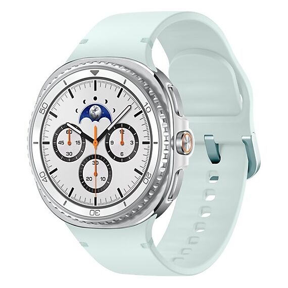 Galaxy Watch8 Classic | 46 мм | White | Sport/Mint | S/M, Размер: 46 мм, Цвет: White, Тип ремешка: Sport, Цвет ремешка: Mint, Размер ремешка: S/M, Подключение часов: Bluetooth / Wi-Fi